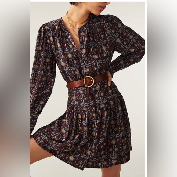 NWT BA & SH Tracy Viscose Front Button Dress Size 2 - Picture 3 of 11